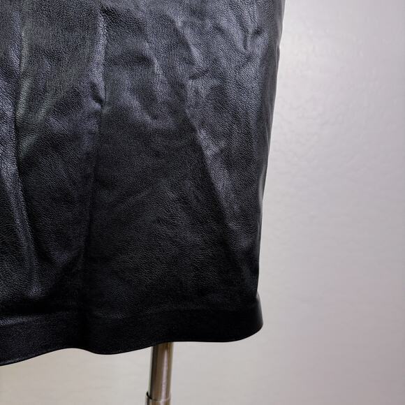 Commando Square Neck Sleeveless Stretch Leather Dress Black Reputation Large NWT - Picture 5 of 11